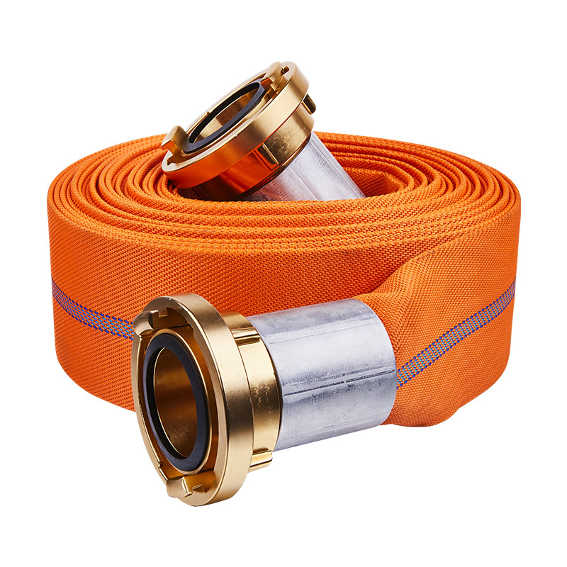 Orange fire hose