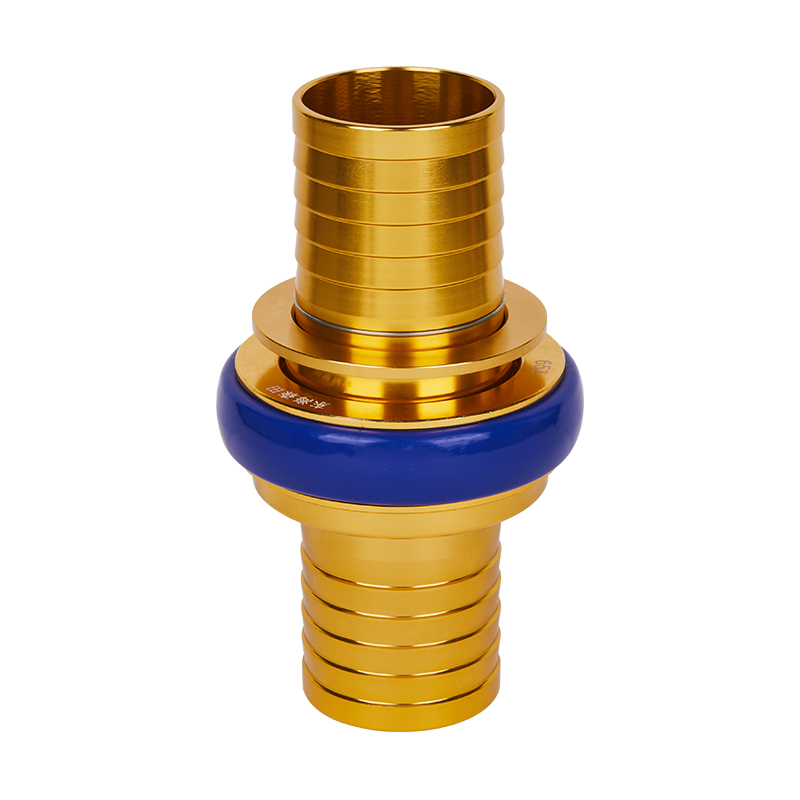 Gold / Blue Machino Hose Coupling(serrated Tail Ends)