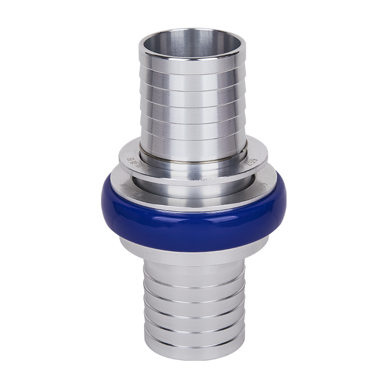 Silver / Blue Machino Hose Coupling(serrated Tail Ends)