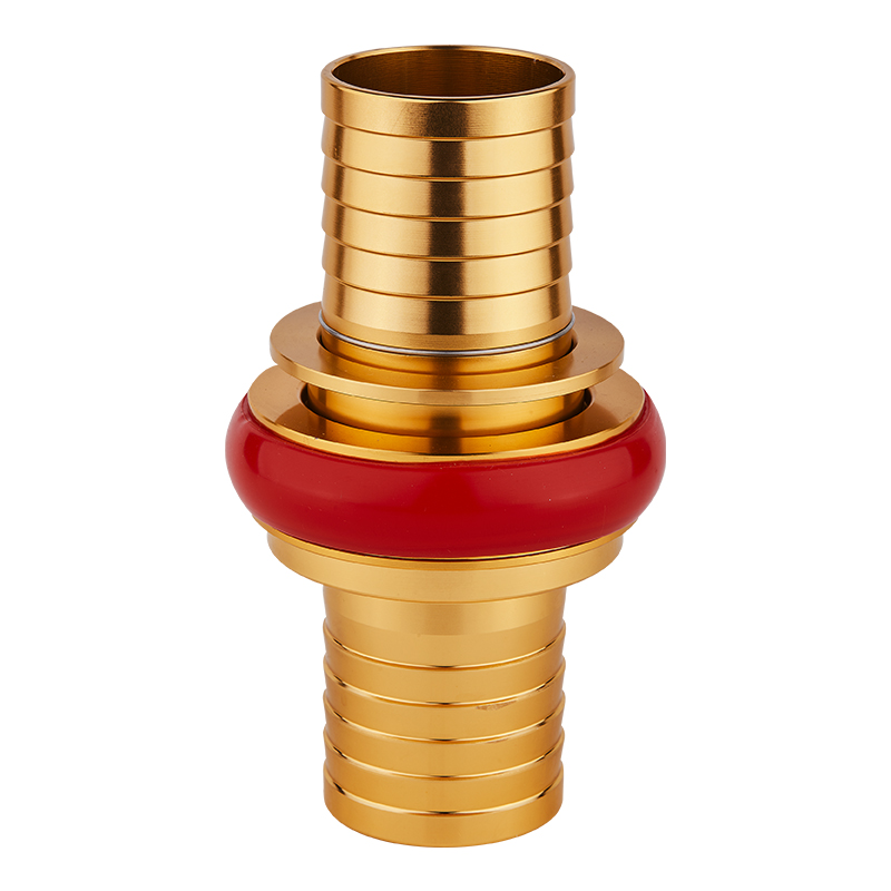 Gold / Red Machino Hose Coupling(serrated Tail Ends)
