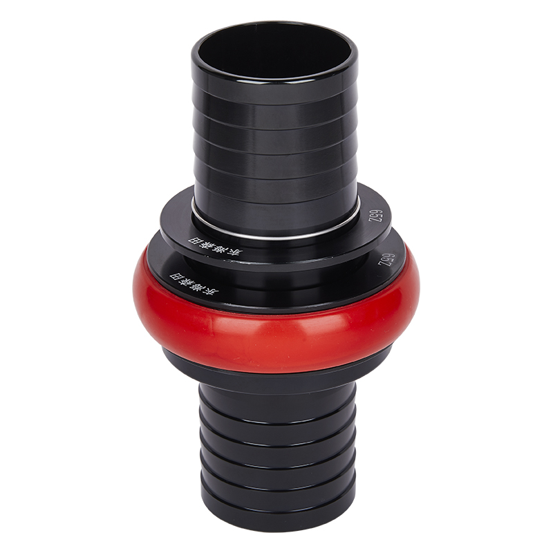 Black / Red Machino Hose Coupling(serrated Tail Ends)