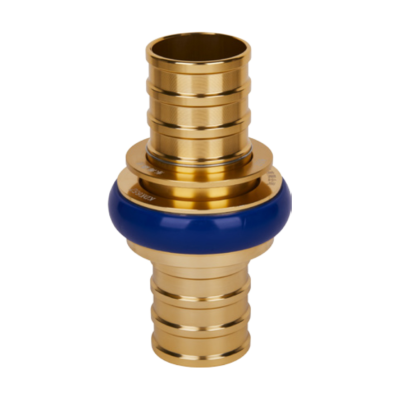 Gold / Blue MACHINO HOSE COUPLING(RIBBED TAIL ENDS)