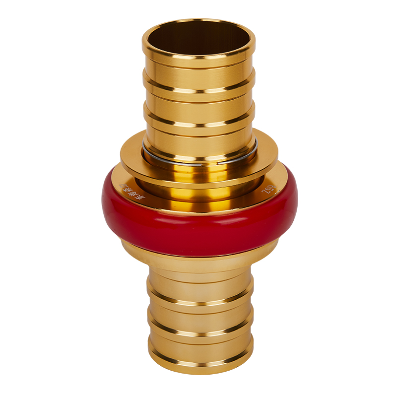 Gold / Red Machino Hose Coupling(ribbed Tail Ends)