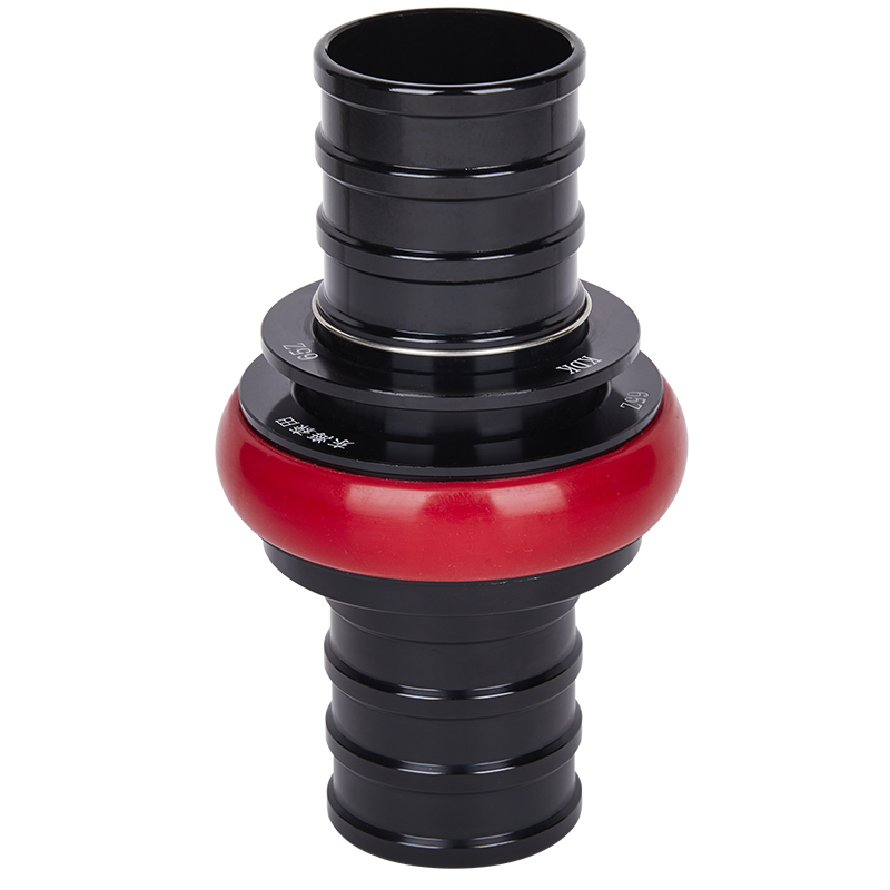 Black / Red Machino Hose Coupling(ribbed Tail Ends)