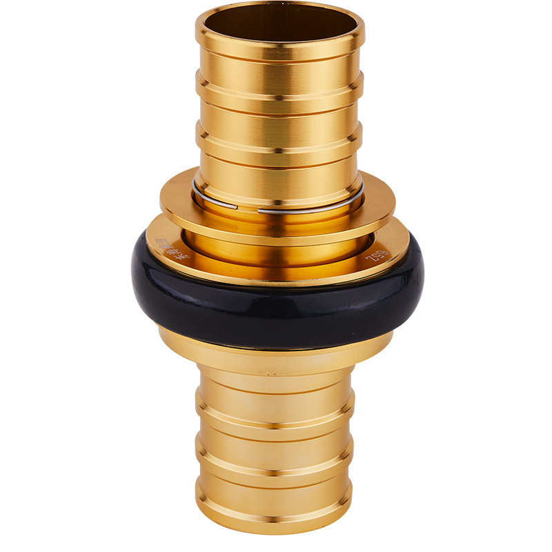 Gold / Black Machino Hose Coupling(ribbed Tail Ends)